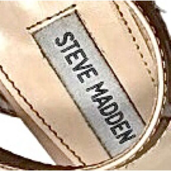 Steve Madden Realove Ankle Strap High Heel Sandals in Tan Patent Women’s 9M - Picture 7 of 8